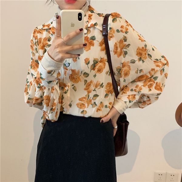 2021 spring new women chiffon print blouse shirt sleeve female office shirts lady blousa outfits ds40, White;black
2021 spring new women chiffon print blouse shirt sleeve female office shirts lady blousa outfits ds40, White;black