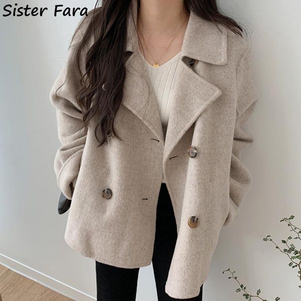 women's wool & blends sister fara 2021 winter woolen jackets coats long sleeve double breasted thicken warm blend ladies casual outwear, Black
women's wool & blends sister fara 2021 winter woolen jackets coats long sleeve double breasted thicken warm blend ladies casual outwear, Black
