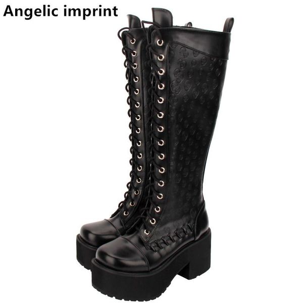 boots angelic imprint handmade mori girl women gothic motorcycle punk lady lolita woman high heels pumps print shoes 33-47, Black
boots angelic imprint handmade mori girl women gothic motorcycle punk lady lolita woman high heels pumps print shoes 33-47, Black
