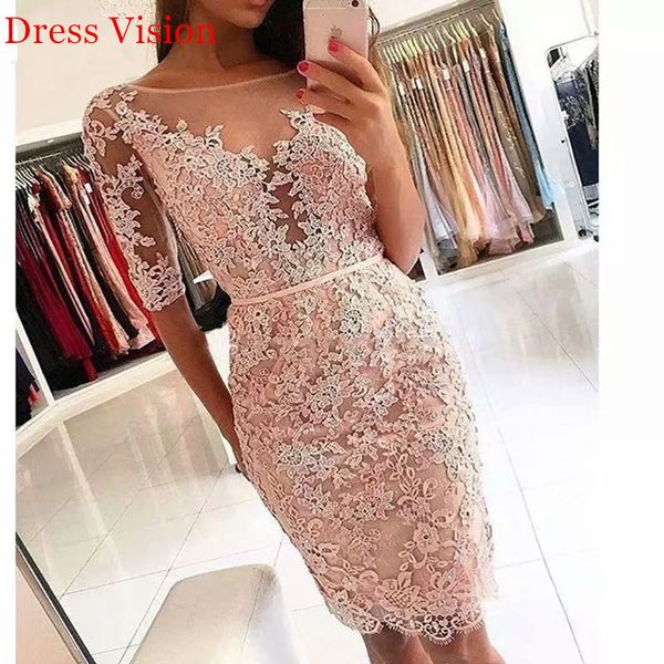 2021 robe soiree lace half sleeves wedding party prom vestido de fiesta fe boda short frock b8fk, White;pink
2021 robe soiree lace half sleeves wedding party prom vestido de fiesta fe boda short frock b8fk, White;pink