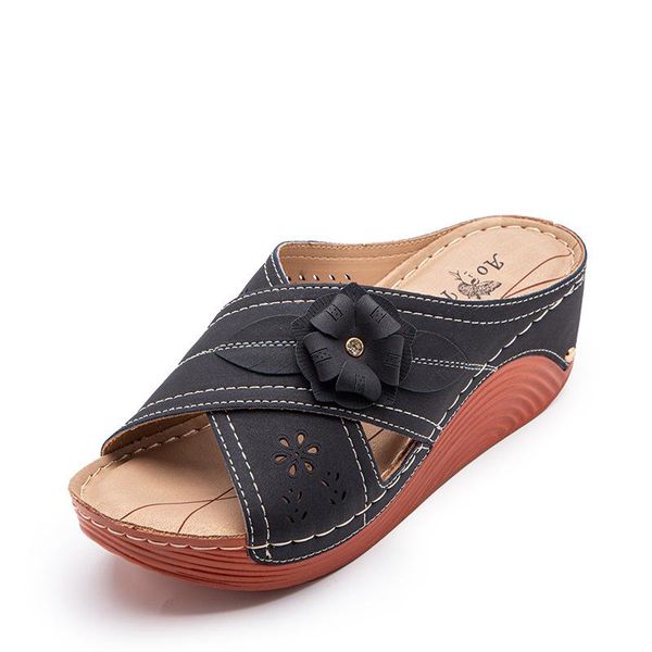 slippers summer women shoes wedges flowers high heels sandals open toe ladies beach slides platform female flip flops, Black
slippers summer women shoes wedges flowers high heels sandals open toe ladies beach slides platform female flip flops, Black