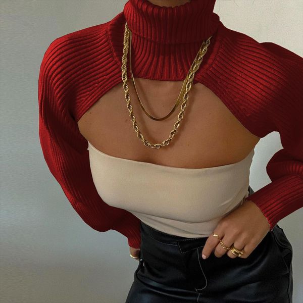 fashion women extr short spring sweaters fall long sleeve turtleneck knit crop solid color casual knitwear female, White;black
fashion women extr short spring sweaters fall long sleeve turtleneck knit crop solid color casual knitwear female, White;black