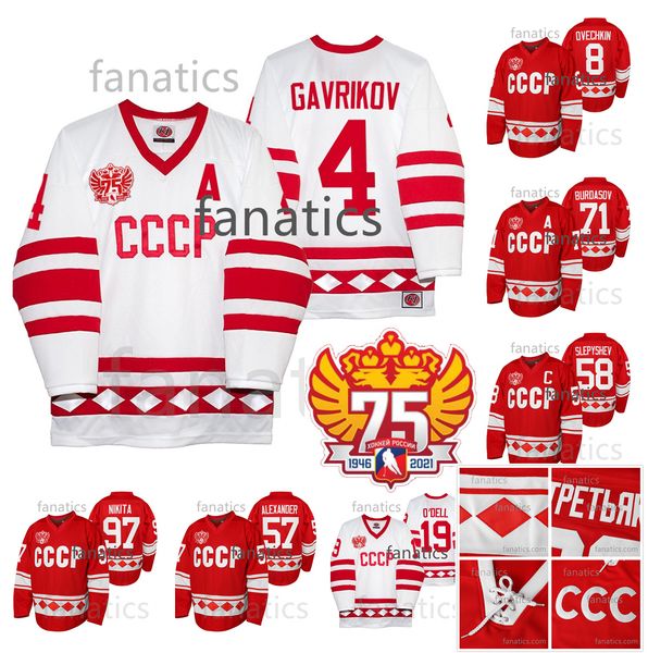 russia hockey team 2021 75th cccp ussr throwbacks jersey alexander ovechkin anton slepyshev anton burdasov vladislav gavrikov gusev nikita k, Black;red
russia hockey team 2021 75th cccp ussr throwbacks jersey alexander ovechkin anton slepyshev anton burdasov vladislav gavrikov gusev nikita k, Black;red