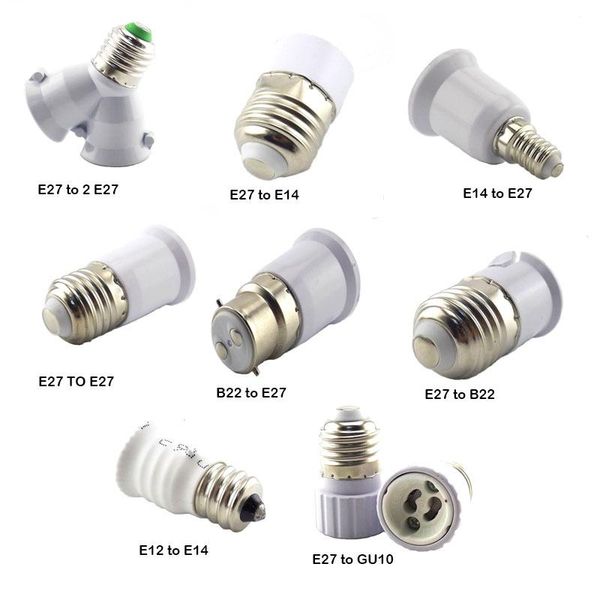 ac e27 to e14 to e12 gu10 b22 adapter for led bulbs light base socket fireproof bulb converter lamp conversion quality holder
ac e27 to e14 to e12 gu10 b22 adapter for led bulbs light base socket fireproof bulb converter lamp conversion quality holder