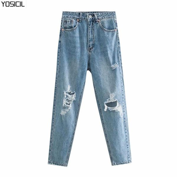 yosicil lady retro hole ripped blue jeans full length fashion chic pencil pants female baggy mom jeans for women pantalon femme
yosicil lady retro hole ripped blue jeans full length fashion chic pencil pants female baggy mom jeans for women pantalon femme
