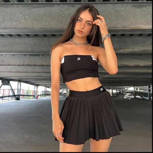 streetwear letter embroidery black mini pleated womens skirt 2020 harajuku summer high waisted white korean short skirt saias
streetwear letter embroidery black mini pleated womens skirt 2020 harajuku summer high waisted white korean short skirt saias