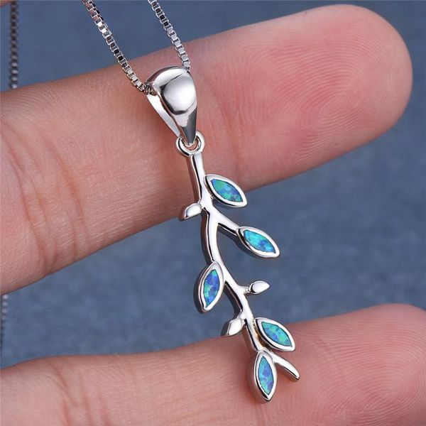 pendant necklaces vintage branches leaf necklace white blue opal stone charm silver color chain for women bride jewelry
pendant necklaces vintage branches leaf necklace white blue opal stone charm silver color chain for women bride jewelry