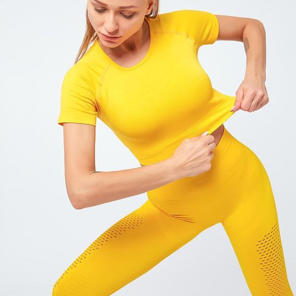 hollow out short sleeve crop gym shirt solid workout for women yoga seamless womens fitness outfit
hollow out short sleeve crop gym shirt solid workout for women yoga seamless womens fitness outfit
