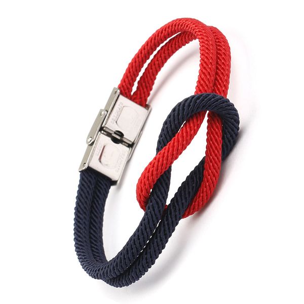 Nylon Survival Love-Knot Bracelets For Men Red Black Metal Button Paracord Wrap Bracelet Male Gift
Nylon Survival Love-Knot Bracelets For Men Red Black Metal Button Paracord Wrap Bracelet Male Gift