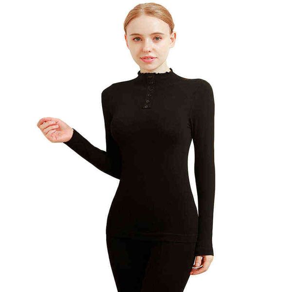 winter women thermal underwear sets high-collar long johns ladies clothing comfortable warm thermo seamless underwear suits 220112, Black;pink
winter women thermal underwear sets high-collar long johns ladies clothing comfortable warm thermo seamless underwear suits 220112, Black;pink