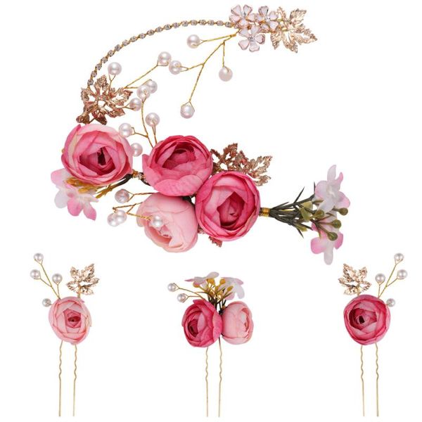 lurrose 4pcs rose flower hairpin hair decorations u-shaped hairpin hair clips accessories for wedding bride bridesmaid party (pi
lurrose 4pcs rose flower hairpin hair decorations u-shaped hairpin hair clips accessories for wedding bride bridesmaid party (pi