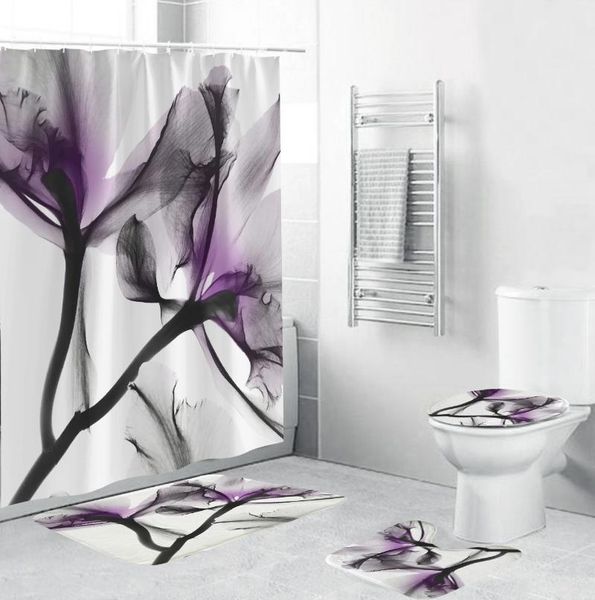 purple flowers shower curtain set bath mats rugs beautiful flower toilet lid cover anti-slip carpet bathroom curtains home decor
purple flowers shower curtain set bath mats rugs beautiful flower toilet lid cover anti-slip carpet bathroom curtains home decor