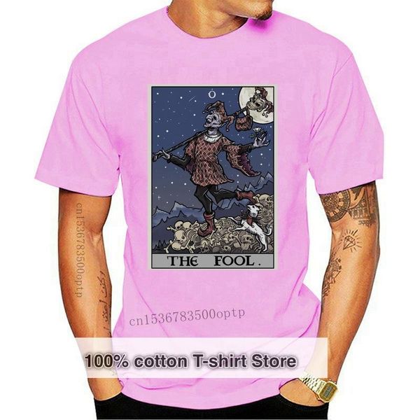 men's t-shirts the fool tarot card shirt goth halloween creepy court jester gothic witchcraft retro o neck tee, White;black
men's t-shirts the fool tarot card shirt goth halloween creepy court jester gothic witchcraft retro o neck tee, White;black