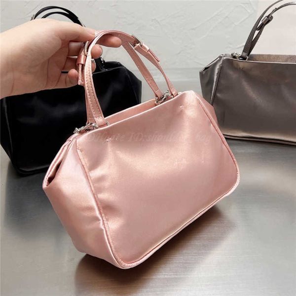 classic flower handbag designer shoulder nylon chain bags purse wallets luxury shell letters triangle shape clutch handle plain crossbody la
