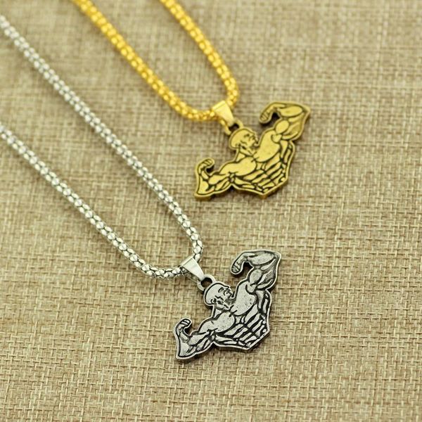pendant necklaces sell antique muscle sports gym fitness for men jewelry gifts lovers, Silver
pendant necklaces sell antique muscle sports gym fitness for men jewelry gifts lovers, Silver