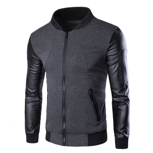 men's fashion bomber jacket leather patchwork stand collar coats streetwear autumn casual suit man zip up jackets outwear, Black;brown
men's fashion bomber jacket leather patchwork stand collar coats streetwear autumn casual suit man zip up jackets outwear, Black;brown
