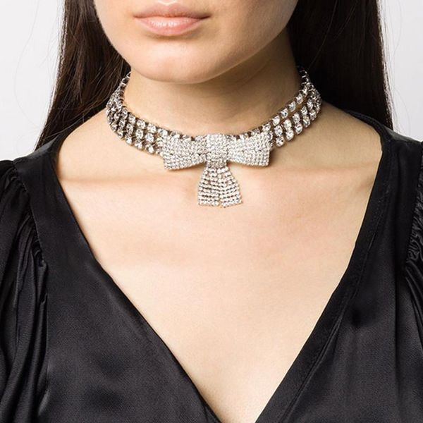 korean fashion bowknot necklace clavicle chain full rhinestone chokers woman trendy multiple coat nightclub party, Golden;silver
korean fashion bowknot necklace clavicle chain full rhinestone chokers woman trendy multiple coat nightclub party, Golden;silver