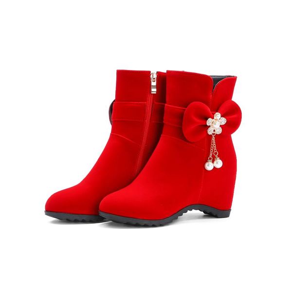 boots 2021 fashion korean style round head sweet bow inner high heel short tube women's designer women shoes, Black
boots 2021 fashion korean style round head sweet bow inner high heel short tube women's designer women shoes, Black