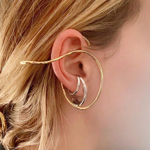 clip-on & screw back 2021 punk geometrische lijnen metal oor manchet oorbellen zonder piercing abstracte minimalistische voor vrouwen meisj, Silver
clip-on & screw back 2021 punk geometrische lijnen metal oor manchet oorbellen zonder piercing abstracte minimalistische voor vrouwen meisj, Silver