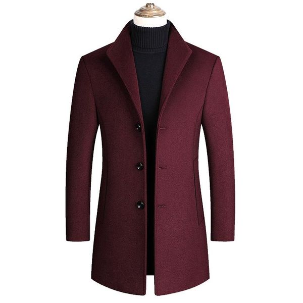 men's wool & blends fad spring men coats trench pea coat solid color jacket luxurious brand clothing, Black
men's wool & blends fad spring men coats trench pea coat solid color jacket luxurious brand clothing, Black