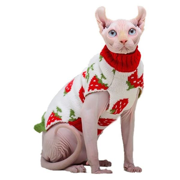 cat costumes pet clothes sweater strawberry patten hoodie winter hairless kitten suit warm cute
cat costumes pet clothes sweater strawberry patten hoodie winter hairless kitten suit warm cute