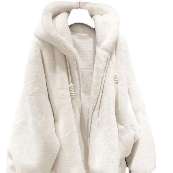 women's wool & blends luxury 2021 autumn and winter fashion design lamb plush fleece ladies coat imitation rex fur hooded loose, Black
women's wool & blends luxury 2021 autumn and winter fashion design lamb plush fleece ladies coat imitation rex fur hooded loose, Black
