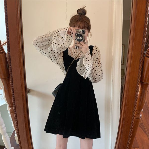 girls pieces) suspend french women's suit sweet retro to-line puff skirt + polka dot two piece bottom shirt adef, Black;gray
girls pieces) suspend french women's suit sweet retro to-line puff skirt + polka dot two piece bottom shirt adef, Black;gray