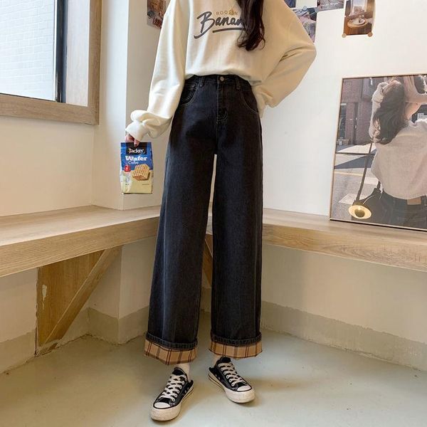 women's jeans woman pants high waist black denim loose plaid autumn pantalones vaqueros mujer, Blue
women's jeans woman pants high waist black denim loose plaid autumn pantalones vaqueros mujer, Blue