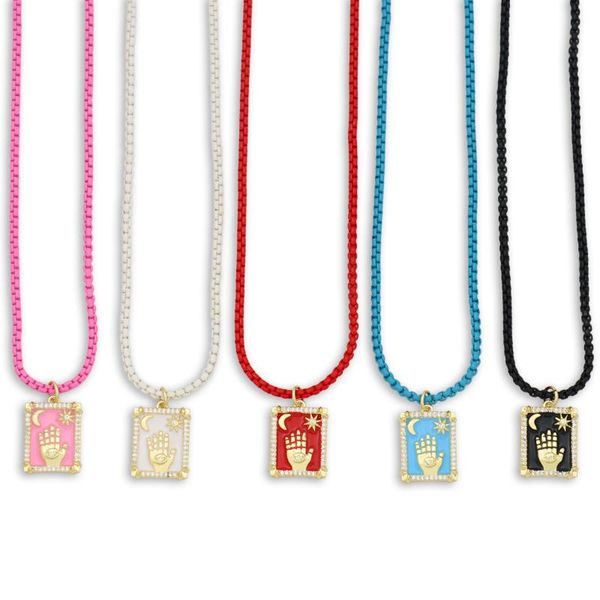 chains geometric hamsa hand evil eye pendant necklace for man colorful cz pave enamel charms choker boho jewelry collier main de fatma, Silver
chains geometric hamsa hand evil eye pendant necklace for man colorful cz pave enamel charms choker boho jewelry collier main de fatma, Silver