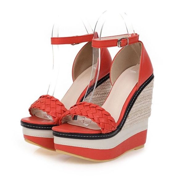 sandals super high women summer wedge female platform fashion heel ankle strap open toe ladies shoes, Black
sandals super high women summer wedge female platform fashion heel ankle strap open toe ladies shoes, Black