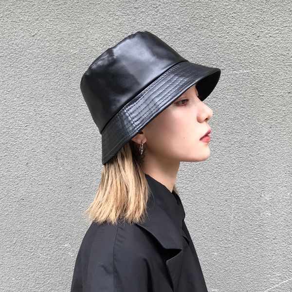 pu bucket hat leather fishing cap soild foldable hiking fisher hats hip-hop street waterproof panama for women and men, Blue;gray
pu bucket hat leather fishing cap soild foldable hiking fisher hats hip-hop street waterproof panama for women and men, Blue;gray