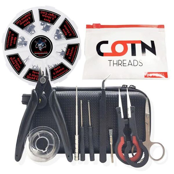 professional hand tool sets diy vape tools set organic cotton threads prebuilt coil wire jig winding ceramic tweezers for rba rda atomizer t 
professional hand tool sets diy vape tools set organic cotton threads prebuilt coil wire jig winding ceramic tweezers for rba rda atomizer t