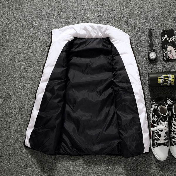 autumn and winter new down cotton shawl men's waistcoat trend youth student korean warm thickening, Black;white
autumn and winter new down cotton shawl men's waistcoat trend youth student korean warm thickening, Black;white