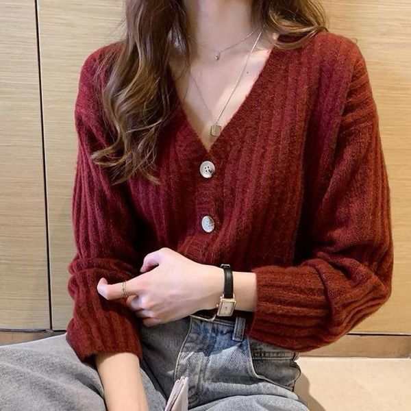 women's knits & tees knitted cardigan v-neck sweater coat solid color thin korean loose, White
women's knits & tees knitted cardigan v-neck sweater coat solid color thin korean loose, White