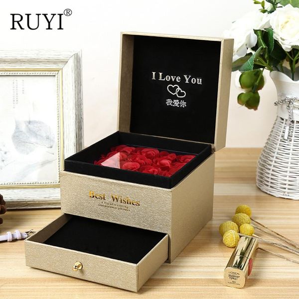 creative valentine's day double-layer drawer gift box+soap flower wedding rose gifts packaging jewelry gift collection box
creative valentine's day double-layer drawer gift box+soap flower wedding rose gifts packaging jewelry gift collection box
