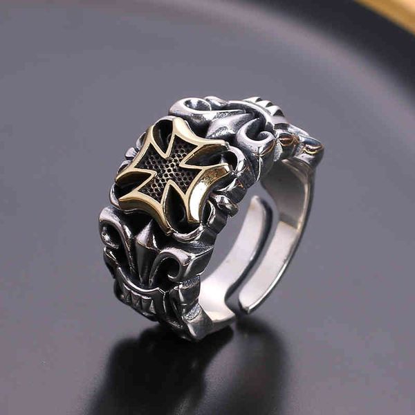 luxury brand party favor chrome/hearts rings thai silver 925 sterling silver cross men's ring open mouth personality fashion trend ad
luxury brand party favor chrome/hearts rings thai silver 925 sterling silver cross men's ring open mouth personality fashion trend ad