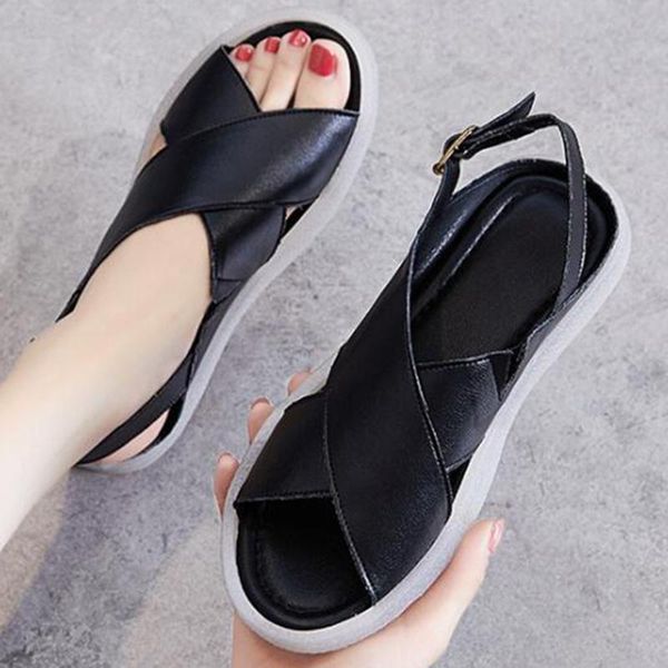 sandals summer shoes woman flat female genuine leather casual open toe women non-slip soft bottom sandalias de mujer zy327, Black
sandals summer shoes woman flat female genuine leather casual open toe women non-slip soft bottom sandalias de mujer zy327, Black