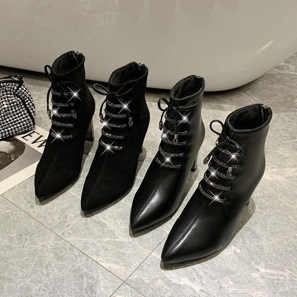 boots female full skin fine point short with high heels fund of 2021 autumn winters velvet shoes wonen fation, Black
boots female full skin fine point short with high heels fund of 2021 autumn winters velvet shoes wonen fation, Black