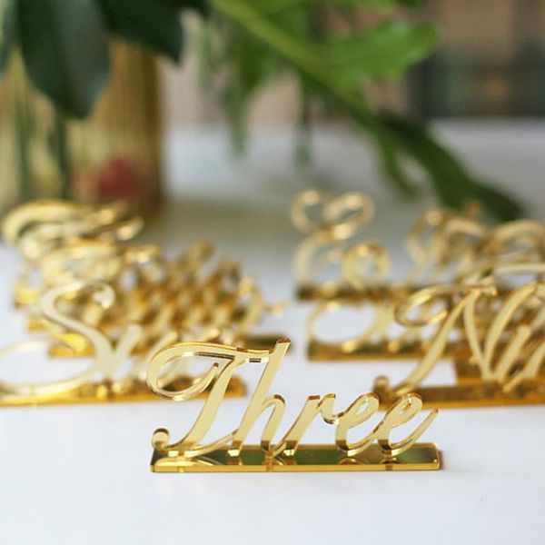 party decoration acrylic table numbers for weddings and events - standing gold, silver, clear chic wedding decor centerpieces
party decoration acrylic table numbers for weddings and events - standing gold, silver, clear chic wedding decor centerpieces