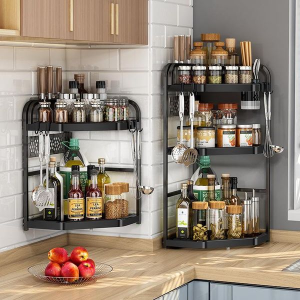 kitchen storage & organization 2/3 layer stainless steel corner rack spice knife holder seasoning shelf accessories
kitchen storage & organization 2/3 layer stainless steel corner rack spice knife holder seasoning shelf accessories