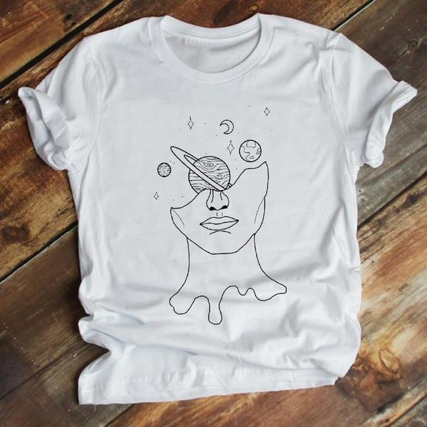 women's t-shirt female tee graphic women clothing 90s kawaii space printing trend aesthetic summer clothes print tshirt, White
women's t-shirt female tee graphic women clothing 90s kawaii space printing trend aesthetic summer clothes print tshirt, White