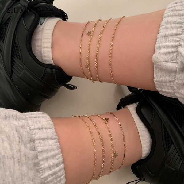 anklets shixin 4pcs layered thin chains star pendant anklet set for women bracelets on the leg summer fashion foot jewelry female, Red;blue
anklets shixin 4pcs layered thin chains star pendant anklet set for women bracelets on the leg summer fashion foot jewelry female, Red;blue