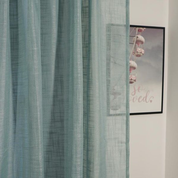 curtain & drapes american style blue teal color burlap linen semi sheer curtains for living room elegant design valance with cross slub patt
curtain & drapes american style blue teal color burlap linen semi sheer curtains for living room elegant design valance with cross slub patt