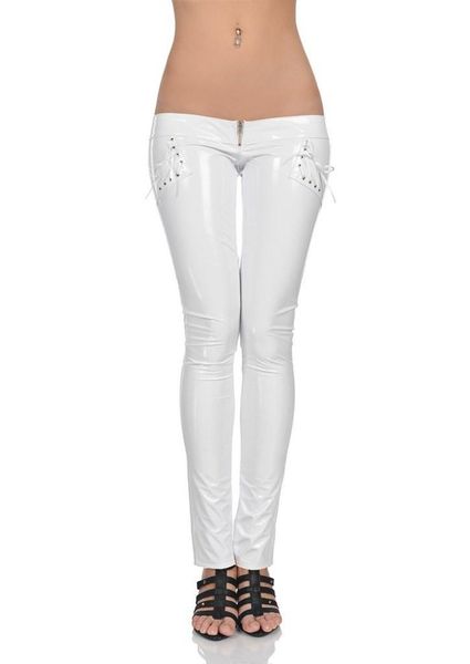 women's pants & capris low rise white hipster jeans lace up women lady glossy zip pu leather fashion trousers slim fit, Black;white
women's pants & capris low rise white hipster jeans lace up women lady glossy zip pu leather fashion trousers slim fit, Black;white
