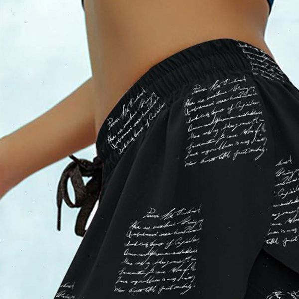 fashion printed skirts summer womens short outdoor casual drawstring culottes design sports plus size, White;black
fashion printed skirts summer womens short outdoor casual drawstring culottes design sports plus size, White;black