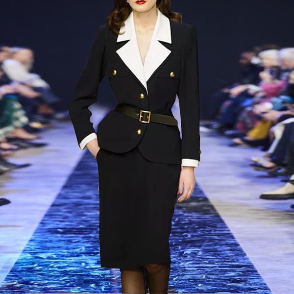 2021 new autumn elegant ladies office women fashion black turn-down collar long sleeve slim blazer+mini skirt two piece set i8rj
2021 new autumn elegant ladies office women fashion black turn-down collar long sleeve slim blazer+mini skirt two piece set i8rj