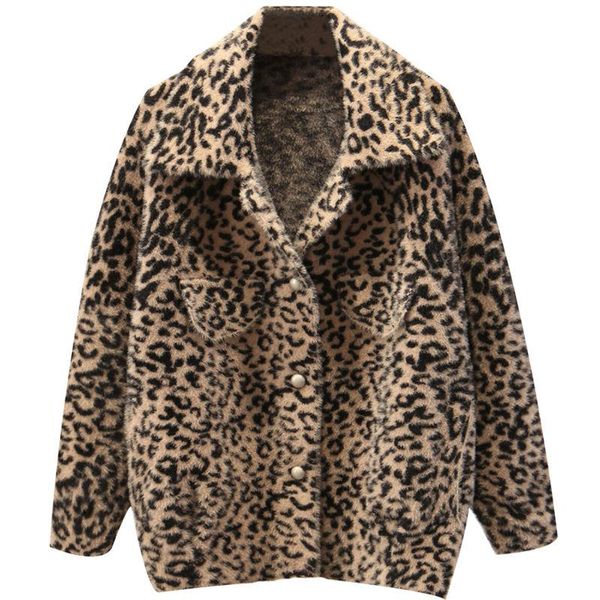 women's fur & faux s-3xl mink coats women 2021 winter fashion leopard print coat elegant thick warm outerwear loose fake jacket, Black
women's fur & faux s-3xl mink coats women 2021 winter fashion leopard print coat elegant thick warm outerwear loose fake jacket, Black
