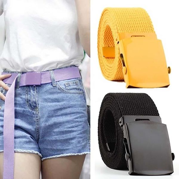 belts casual canvas belt buckle knitted trousers waistband women men girls, Black;brown
belts casual canvas belt buckle knitted trousers waistband women men girls, Black;brown