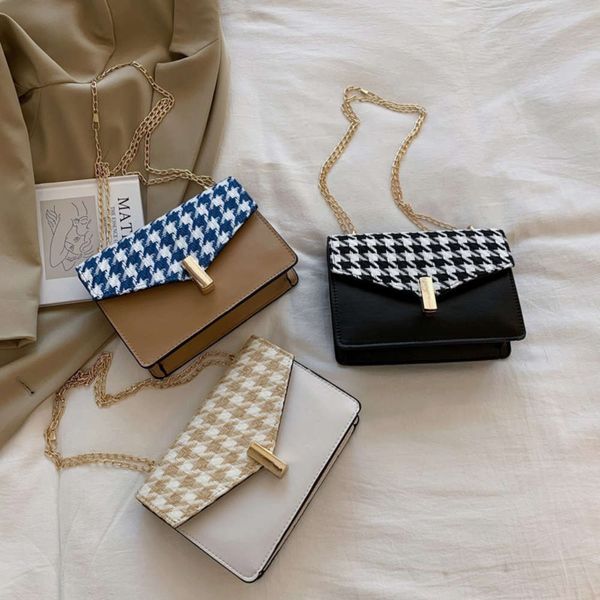 contrast small bag women's 2021 fashion chain check single shoulder menger bag korean square
contrast small bag women's 2021 fashion chain check single shoulder menger bag korean square
