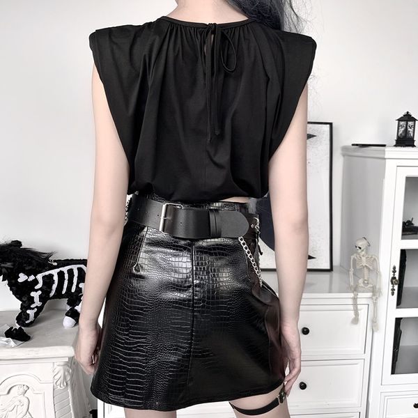 streetwear slim short sleeve crop gothic women solid color splice zipper short t-shirt female 2021 casual, White
streetwear slim short sleeve crop gothic women solid color splice zipper short t-shirt female 2021 casual, White